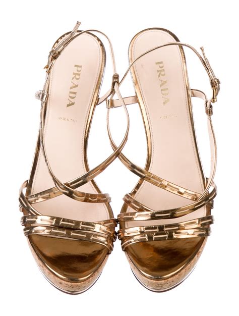 prada gold sandal|sandal Prada original.